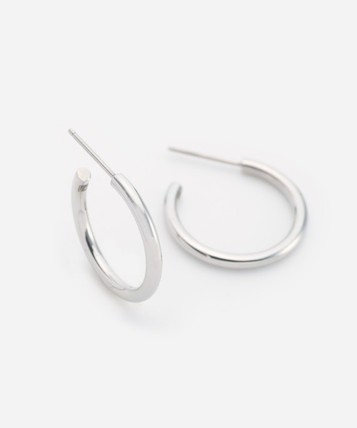 Vaya Con Dios(ヴァヤコンディオス)の「E154 stainless - Hoop pierce(pair)(ピアス(両耳用)・メンズ・シルバー/ゴールド/ブラック・FREE)」の1枚目の写真