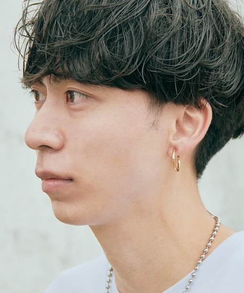 Vaya Con Dios(ヴァヤコンディオス)の「E154 stainless - Hoop pierce(pair)(ピアス(両耳用)・メンズ・シルバー/ゴールド/ブラック・FREE)」の14枚目の写真