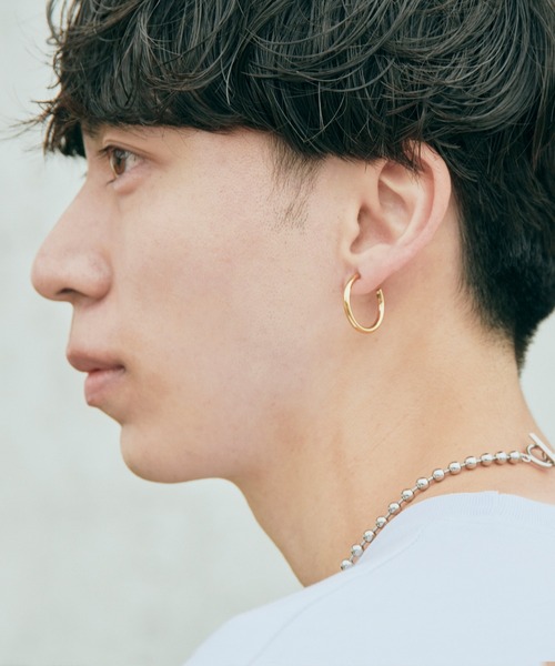 Vaya Con Dios(ヴァヤコンディオス)の「E154 stainless - Hoop pierce(pair)(ピアス(両耳用)・メンズ・シルバー/ゴールド/ブラック・FREE)」の13枚目の写真