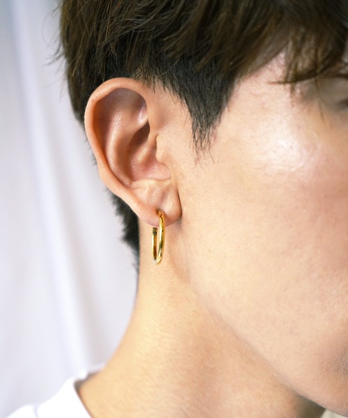 Vaya Con Dios(ヴァヤコンディオス)の「E154 stainless - Hoop pierce(pair)(ピアス(両耳用)・メンズ・シルバー/ゴールド/ブラック・FREE)」の12枚目の写真
