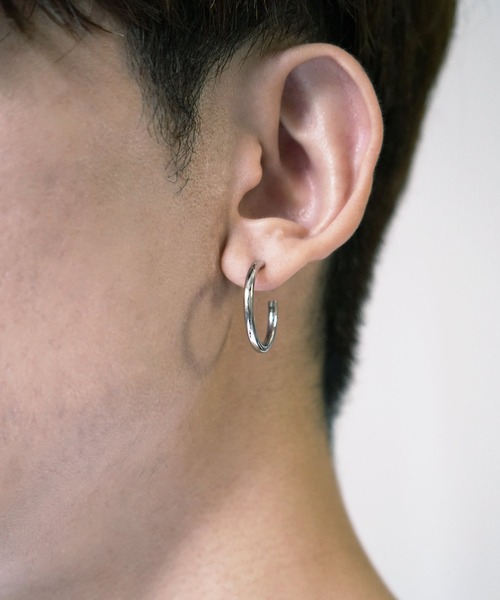 Vaya Con Dios(ヴァヤコンディオス)の「E154 stainless - Hoop pierce(pair)(ピアス(両耳用)・メンズ・シルバー/ゴールド/ブラック・FREE)」の17枚目の写真
