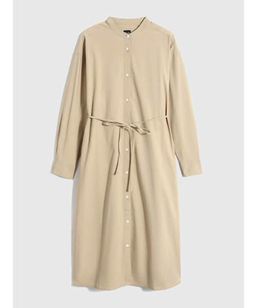 GAP（ギャップ）の「Free＆Flow マキシシャツワンピース（ワンピース・レディース・ベージュ/ホワイト/ホワイト×ブルー・S/M/XXS/XS）」の3枚目の写真