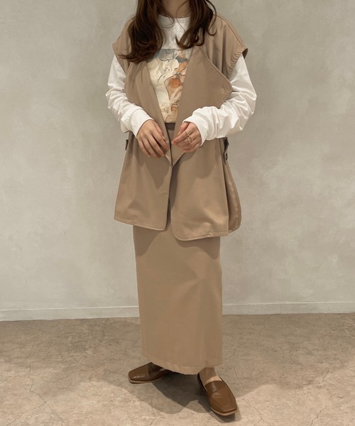 apres jour clair(アプレジュールクレア)の「【apres jour clair】ナロースカート【SETUP着用可能】【ZOZOTOWN限定アイテム】(スカート・レディース・ベージュ/ライトベージュ/ダークブラウン・フリー/X-LARGE)」の18枚目の写真