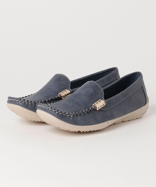 atmos pink(アトモスピンク)の「スクエアトゥ サイドビット モカシン ローファー husky(ローファー・レディース・ホワイト/ブラック/ネイビー・LL/M/L/S)」の6枚目の写真