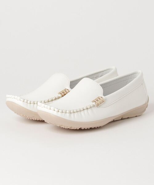 atmos pink(アトモスピンク)の「スクエアトゥ サイドビット モカシン ローファー husky(ローファー・レディース・ホワイト/ブラック/ネイビー・LL/M/L/S)」の8枚目の写真