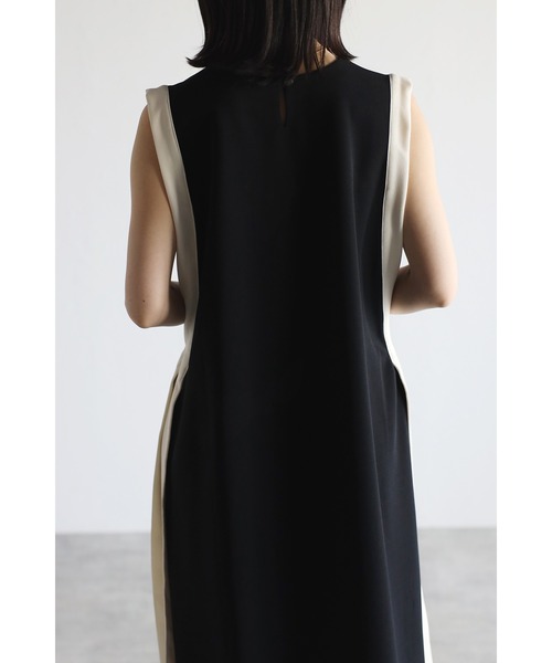 Bonjour Sagan(ボンジュールサガン)の「サイドラインワンピース(ワンピース・レディース・キナリ/ブラック/グレイッシュベージュ・FREE)」の17枚目の写真