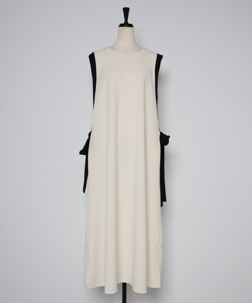 Bonjour Sagan(ボンジュールサガン)の「サイドラインワンピース(ワンピース・レディース・キナリ/ブラック/グレイッシュベージュ・FREE)」の20枚目の写真