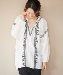 LEPSIM | 刺繍スキッパーブラウス　274467(シャツ/ブラウス)