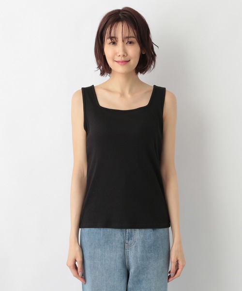 GLOBAL WORK（グローバルワーク）の「Beauteeカップ付きタンク/267024（タンクトップ・レディース・ブラック/ブラウン/オフホワイト・MEDIUM/LARGE）」の6枚目の写真