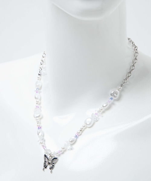 WEGO（ウィゴー）の「WEGO/ストーンミックスモチーフネックレス（ネックレス・レディース・ホワイト/ブラック/その他1・FREE）」の12枚目の写真