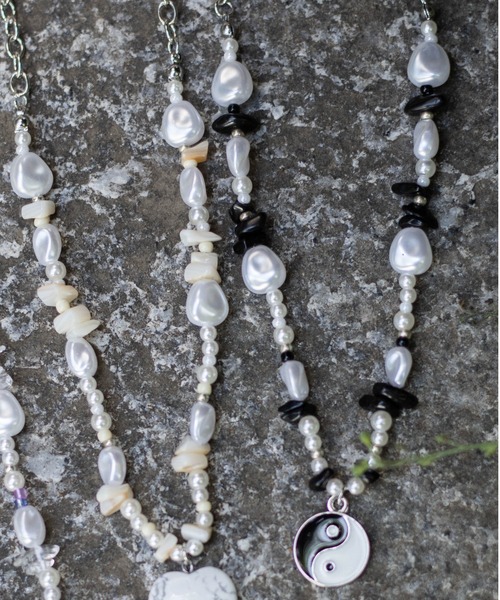 WEGO（ウィゴー）の「WEGO/ストーンミックスモチーフネックレス（ネックレス・レディース・ホワイト/ブラック/その他1・FREE）」の17枚目の写真