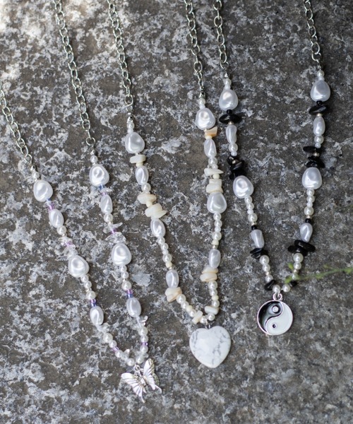 WEGO（ウィゴー）の「WEGO/ストーンミックスモチーフネックレス（ネックレス・レディース・ホワイト/ブラック/その他1・FREE）」の19枚目の写真