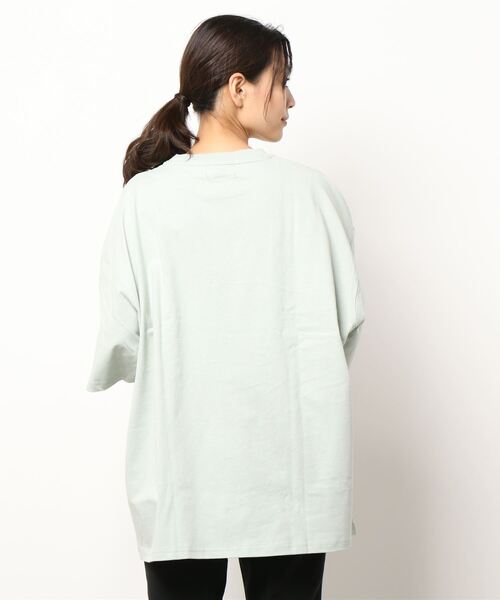 INDIAN(インディアン)の「★Bl★ネイティブロゴオーバーサイズTシャツ 半袖 / INDIAN(Tシャツ/カットソー・レディース・ホワイト/ブラック/ミント・MEDIUM/LARGE)」の5枚目の写真