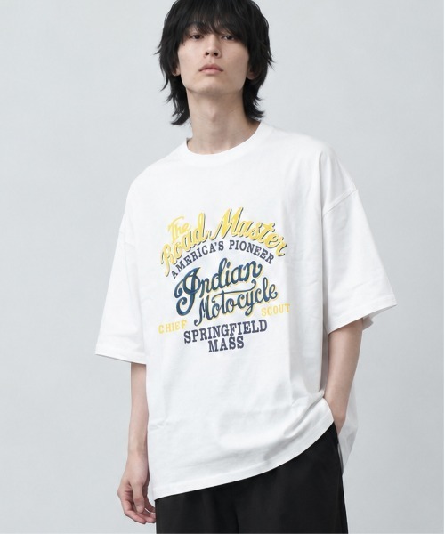 INDIAN(インディアン)の「★Bl★ネイティブロゴオーバーサイズTシャツ 半袖 / INDIAN(Tシャツ/カットソー・レディース・ホワイト/ブラック/ミント・MEDIUM/LARGE)」の2枚目の写真