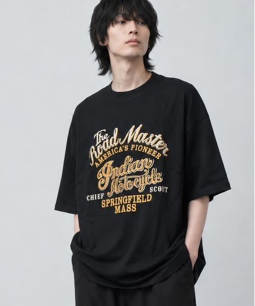 INDIAN(インディアン)の「★Bl★ネイティブロゴオーバーサイズTシャツ 半袖 / INDIAN(Tシャツ/カットソー・レディース・ホワイト/ブラック/ミント・MEDIUM/LARGE)」の1枚目の写真