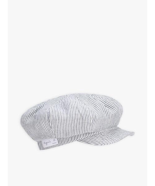 RIS0 CASQUETTE ストライプキャスケット