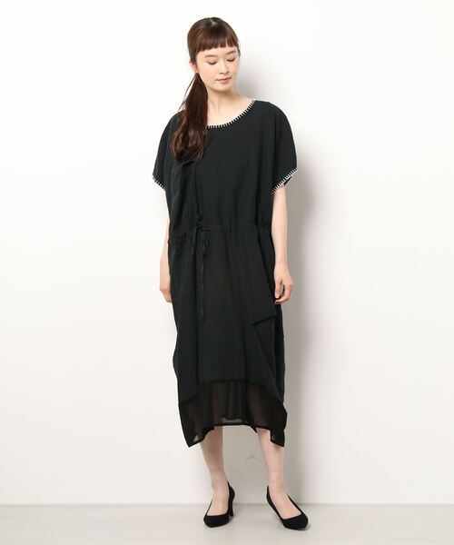 セール フレンチリネン Gomme ゴム のワンピース フレンチリネン Gomme ゴム のファッション ワンピース ドレス ワンピース