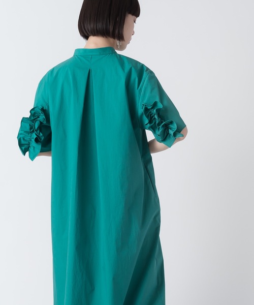 La SRIC（ラスリック）の「La SRIC / 半袖バックフリルOP（ワンピース・レディース・ベージュ/グリーン/ブルー・38）」の17枚目の写真