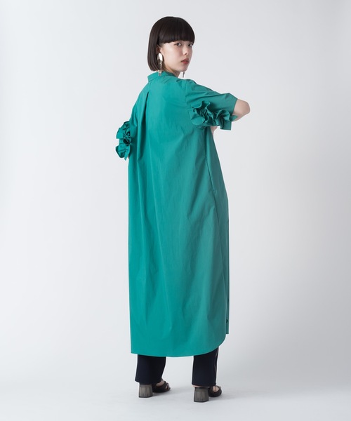 La SRIC（ラスリック）の「La SRIC / 半袖バックフリルOP（ワンピース・レディース・ベージュ/グリーン/ブルー・38）」の18枚目の写真