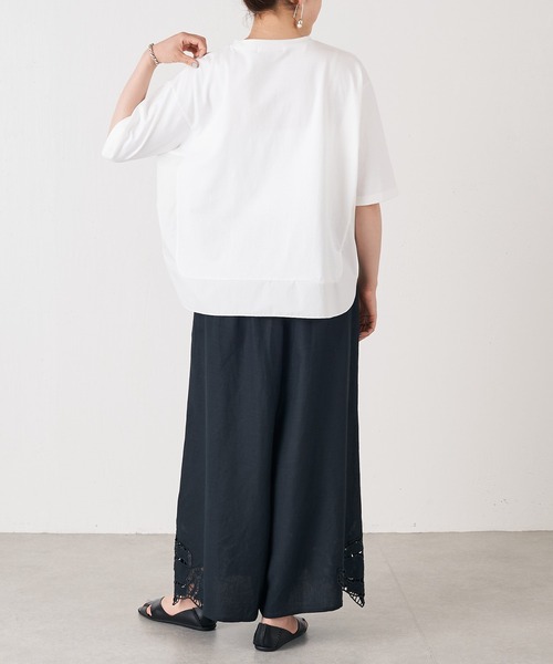 BEARDSLEY（ビアズリー）の「裾カット刺繍パンツ（その他パンツ・レディース・ブラック/ホワイト・1/0）」の7枚目の写真