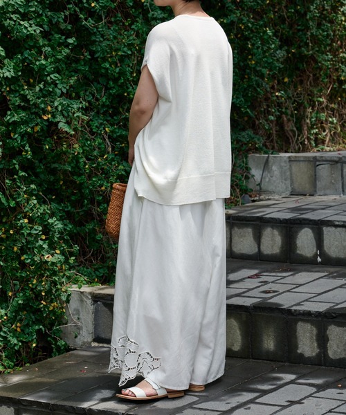 BEARDSLEY（ビアズリー）の「裾カット刺繍パンツ（その他パンツ・レディース・ブラック/ホワイト・1/0）」の17枚目の写真