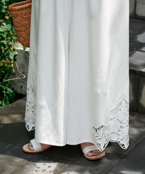 BEARDSLEY（ビアズリー）の「裾カット刺繍パンツ（その他パンツ・レディース・ブラック/ホワイト・1/0）」の14枚目の写真