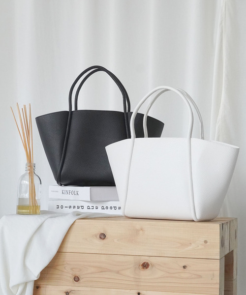 IAMUSE(アイアミューズ)の「シンプルトートバッグ S0070【IAMUSE】(トートバッグ・レディース・ホワイト/ブラック・FREE)」の16枚目の写真