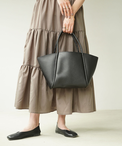 IAMUSE(アイアミューズ)の「シンプルトートバッグ S0070【IAMUSE】(トートバッグ・レディース・ホワイト/ブラック・FREE)」の22枚目の写真