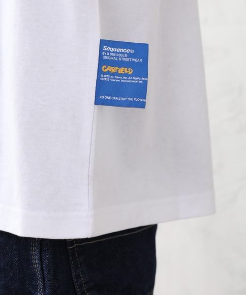 B ONE SOUL（ビーワンソウル）の「【GARFIELD/ガーフィールド】タイポグラフィ バックデザインプリントTシャツ（Tシャツ/カットソー・メンズ・ブラック/ブルー/ホワイト・M/L）」の12枚目の写真