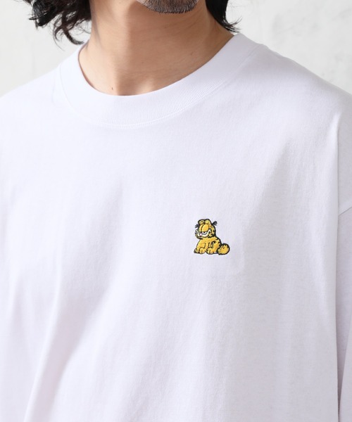 B ONE SOUL（ビーワンソウル）の「【GARFIELD/ガーフィールド】タイポグラフィ バックデザインプリントTシャツ（Tシャツ/カットソー・メンズ・ブラック/ブルー/ホワイト・M/L）」の8枚目の写真