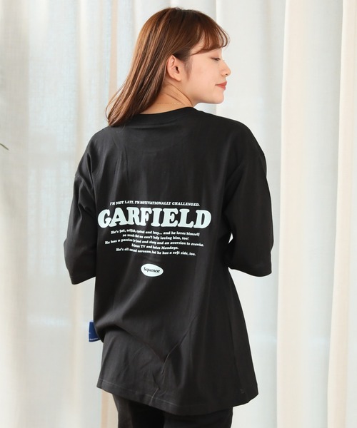 B ONE SOUL（ビーワンソウル）の「【GARFIELD/ガーフィールド】タイポグラフィ バックデザインプリントTシャツ（Tシャツ/カットソー・メンズ・ブラック/ブルー/ホワイト・M/L）」の19枚目の写真