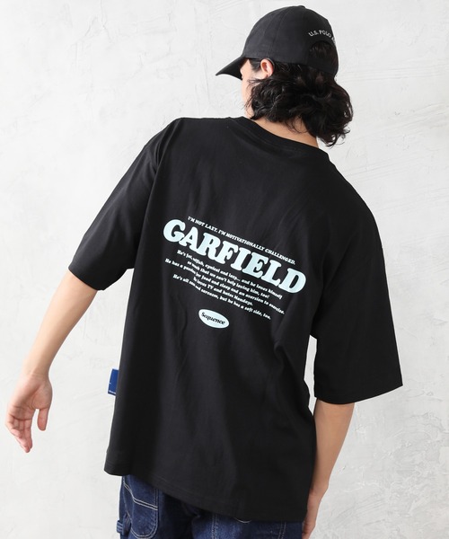 B ONE SOUL（ビーワンソウル）の「【GARFIELD/ガーフィールド】タイポグラフィ バックデザインプリントTシャツ（Tシャツ/カットソー・メンズ・ブラック/ブルー/ホワイト・M/L）」の15枚目の写真