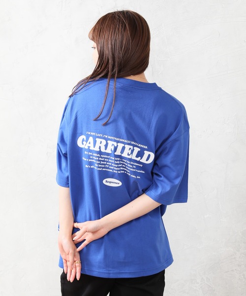 B ONE SOUL（ビーワンソウル）の「【GARFIELD/ガーフィールド】タイポグラフィ バックデザインプリントTシャツ（Tシャツ/カットソー・メンズ・ブラック/ブルー/ホワイト・M/L）」の21枚目の写真