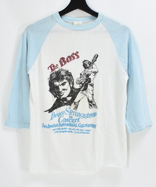 VINTAGE(ヴィンテージ)の「【ヴィンテージ古着】BRUCE SPRINGSTEEN / ブルース・スプリングスティーン 3/4 ラグランスリーブTシャツ(Tシャツ/カットソー・メンズ・ホワイト・MEDIUM)」の2枚目の写真