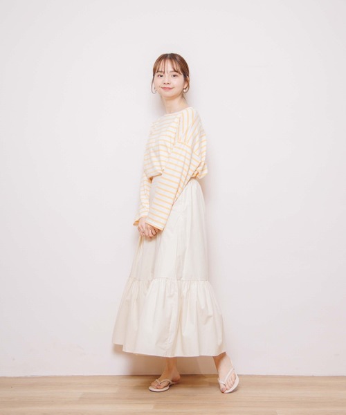 flower（フラワー）の「タックギャザースカート（スカート・レディース・ホワイト/アイボリー・FREE）」の3枚目の写真