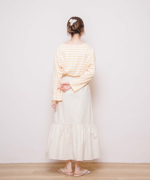 flower（フラワー）の「タックギャザースカート（スカート・レディース・ホワイト/アイボリー・FREE）」の5枚目の写真