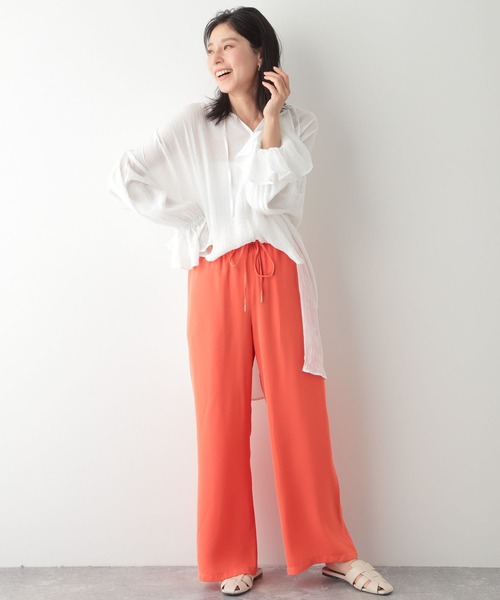 LEPSIM（レプシィム）の「イージーワイドパンツ　272104（その他パンツ・レディース・ブラック/カーキ/オレンジ/ブルー・FREE）」の5枚目の写真