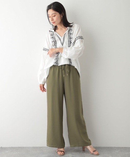 LEPSIM（レプシィム）の「イージーワイドパンツ　272104（その他パンツ・レディース・ブラック/カーキ/オレンジ/ブルー・FREE）」の7枚目の写真