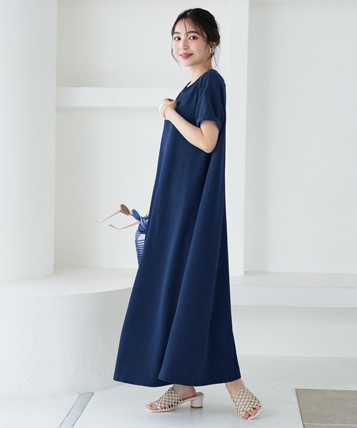 ぽこぽこカットソーフレアワンピース