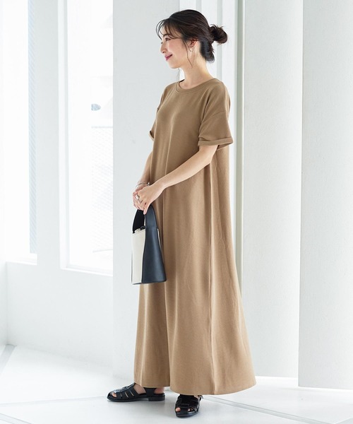 ぽこぽこカットソーフレアワンピース