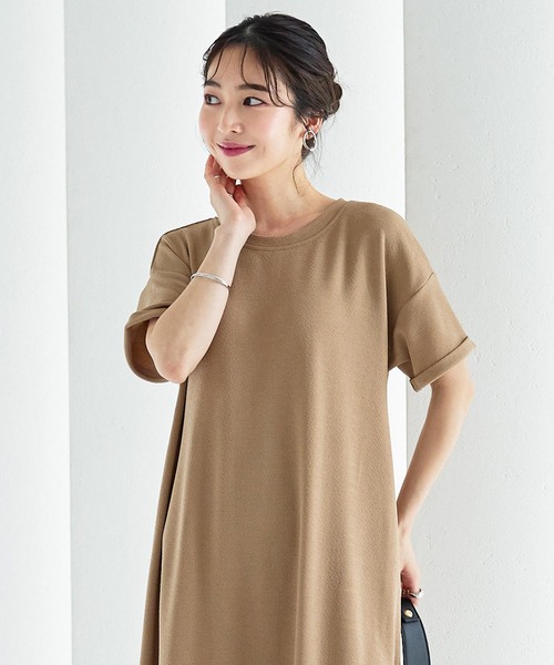 ぽこぽこカットソーフレアワンピース