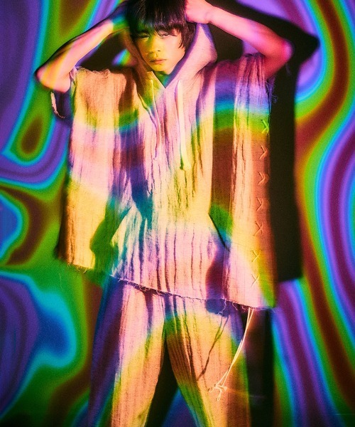 EFFECTEN(エフェクテン)の「mpa2901-raminen asymmetry poncho hoodie ポンチョフーディー(ポンチョ・メンズ・オートミール・FREE)」の15枚目の写真