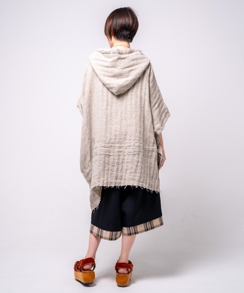 EFFECTEN(エフェクテン)の「mpa2901-raminen asymmetry poncho hoodie ポンチョフーディー(ポンチョ・メンズ・オートミール・FREE)」の14枚目の写真