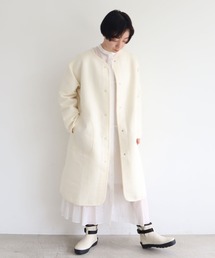 yuni（ユニ ）の「reversible jacquard ロングコート（その他アウター 