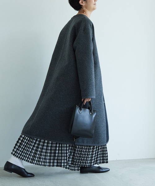 ユニ　yuni リネン　ガウン　ロング　コート　ブラック黒 ユニ yuni リネン ガウン ロング コート ブラック黒 レディース