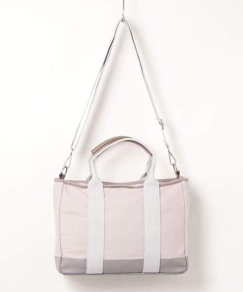 & chouette(アンドシュエット)の「ロゴキャンバスバッグ (中)(ボストンバッグ・レディース・グレー/カーキ/アイボリー・FREE)」の4枚目の写真