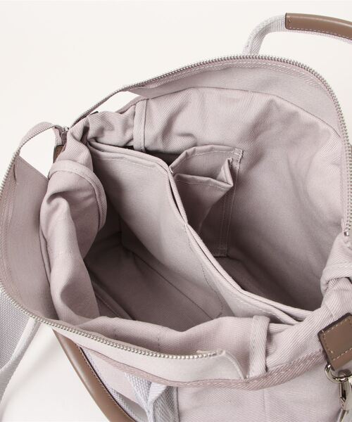 & chouette(アンドシュエット)の「ロゴキャンバスバッグ (中)(ボストンバッグ・レディース・グレー/カーキ/アイボリー・FREE)」の5枚目の写真