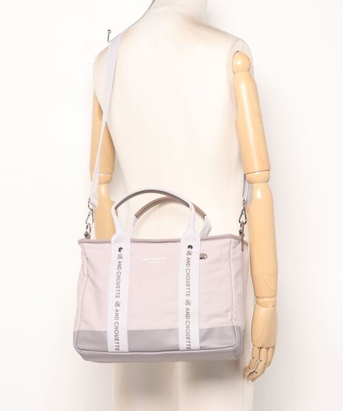 & chouette(アンドシュエット)の「ロゴキャンバスバッグ (中)(ボストンバッグ・レディース・グレー/カーキ/アイボリー・FREE)」の7枚目の写真