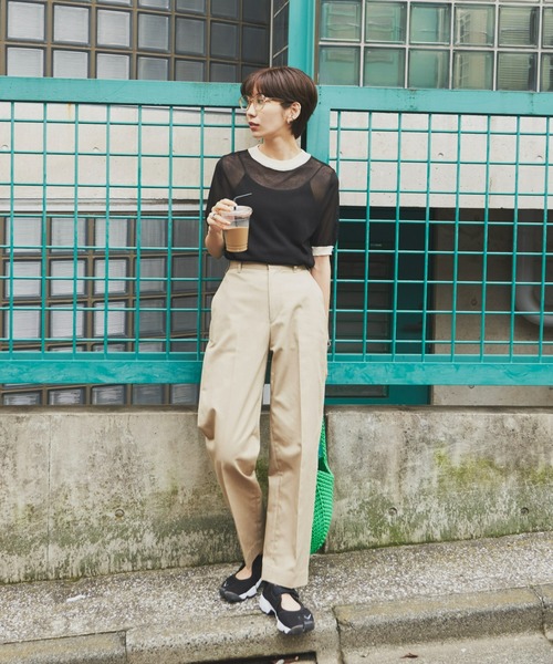 Auntie Rosa Holiday(アンティローザホリデー)の「シアーリンガーニット(ニット/セーター・レディース・ベージュ/ブラウン/ブラック・FREE)」の8枚目の写真