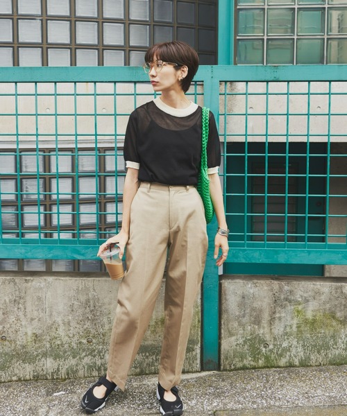 Auntie Rosa Holiday(アンティローザホリデー)の「シアーリンガーニット(ニット/セーター・レディース・ベージュ/ブラウン/ブラック・FREE)」の11枚目の写真